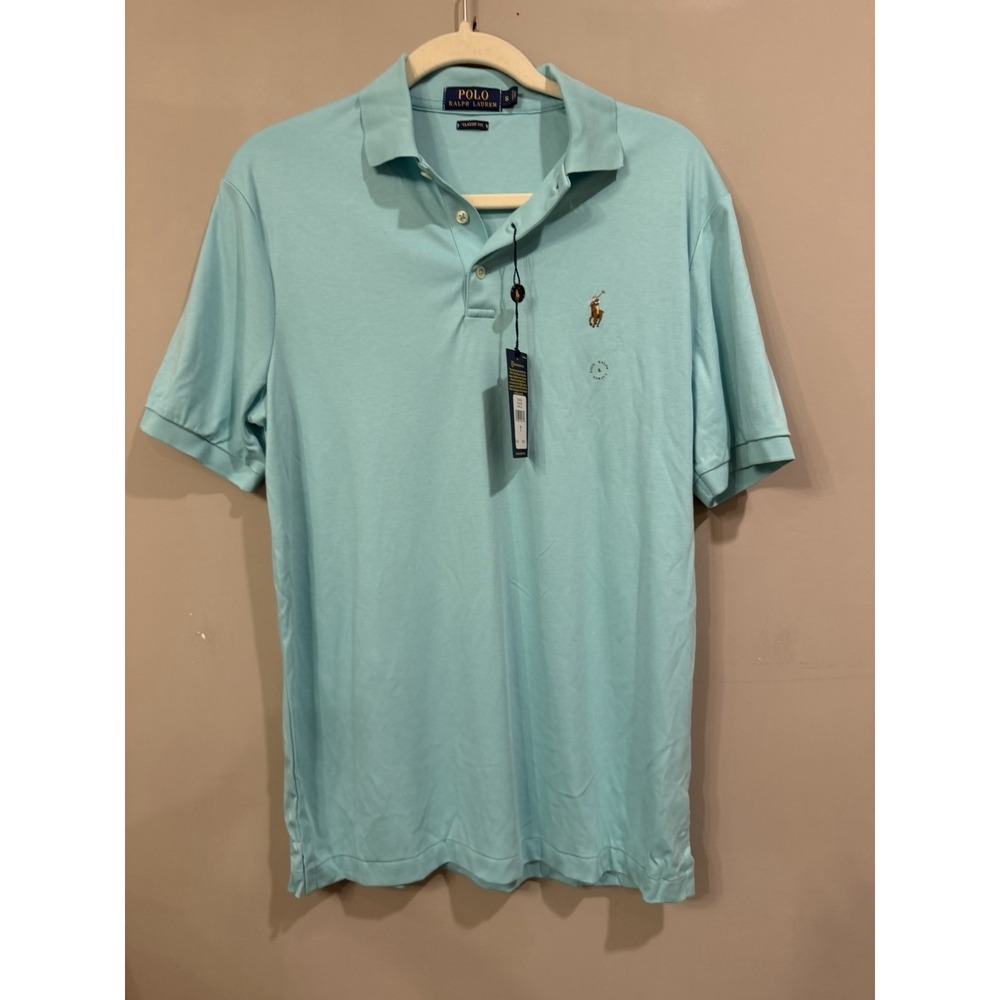 NWT Polo Ralph Lauren Shirt Size S Teal Soft Touch Pima Cotton  Polo